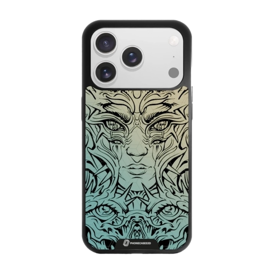 Phonecases3D iPhone 17 Pro Urban Pixel 3D mobilcover, sort billede 1