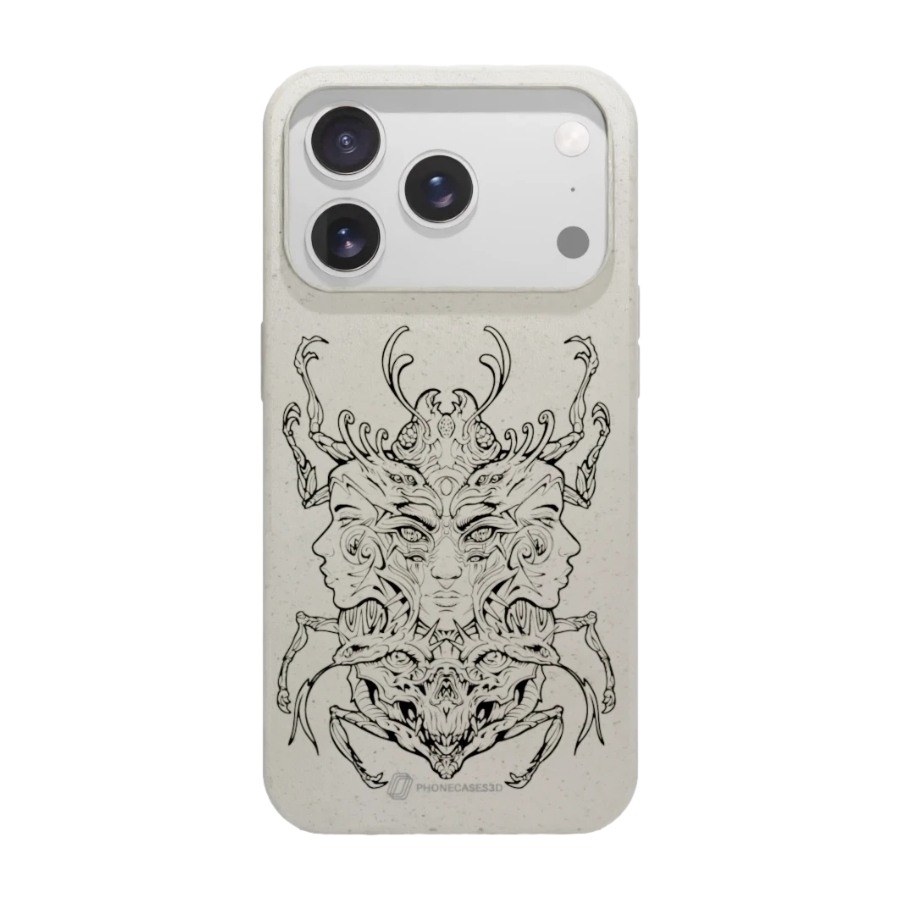 Phonecases3D iPhone 17 Pro Max Urban Pixel komposterbart cover, hvid billede 1
