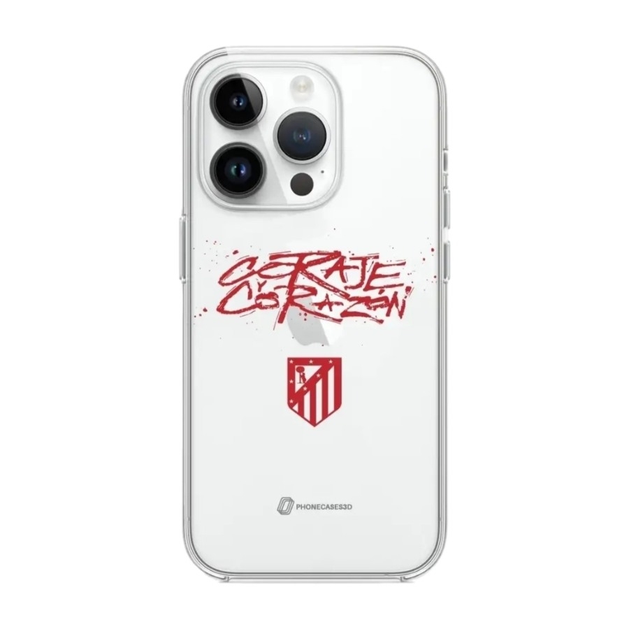Phonecases3D iPhone 13 Pro Atlético de Madrid Clear case -mobilcover, hvid billede 1