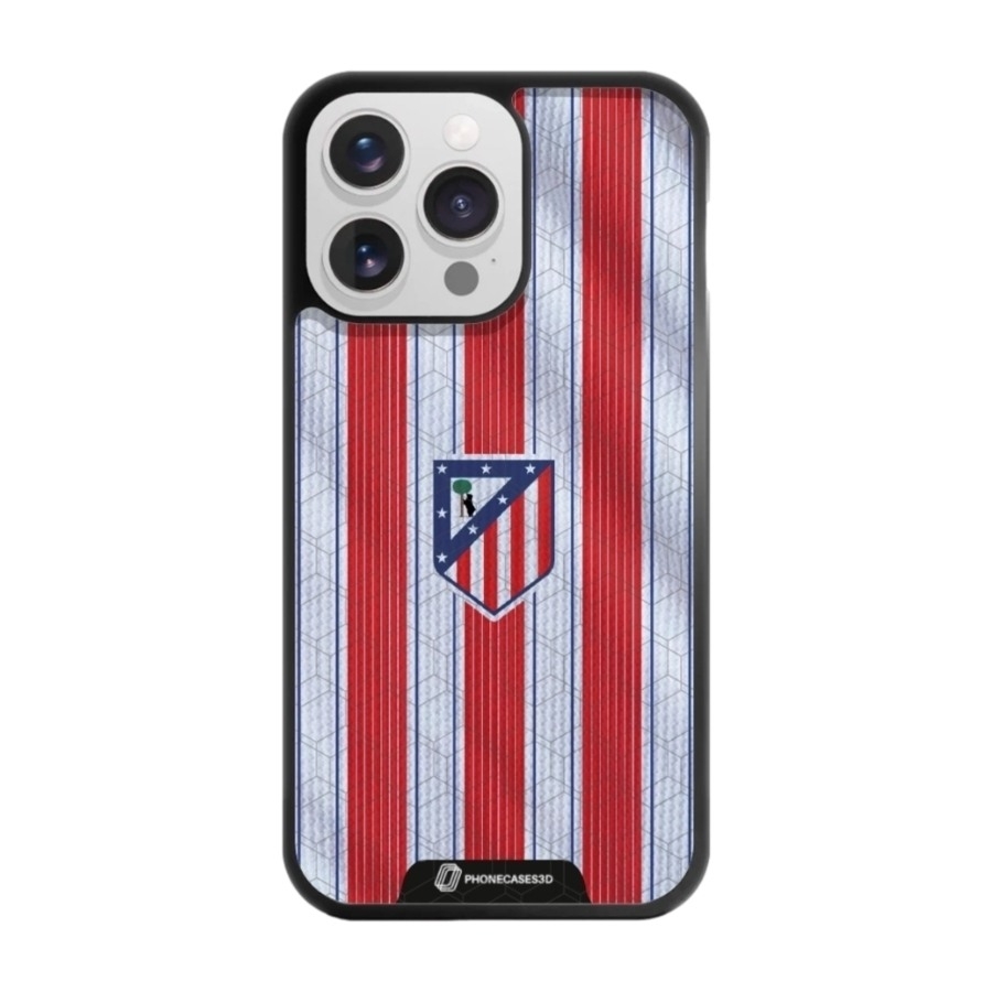 Phonecases3D iPhone 13 Pro Atlético de Madrid 3D mobilcover, sort billede 1