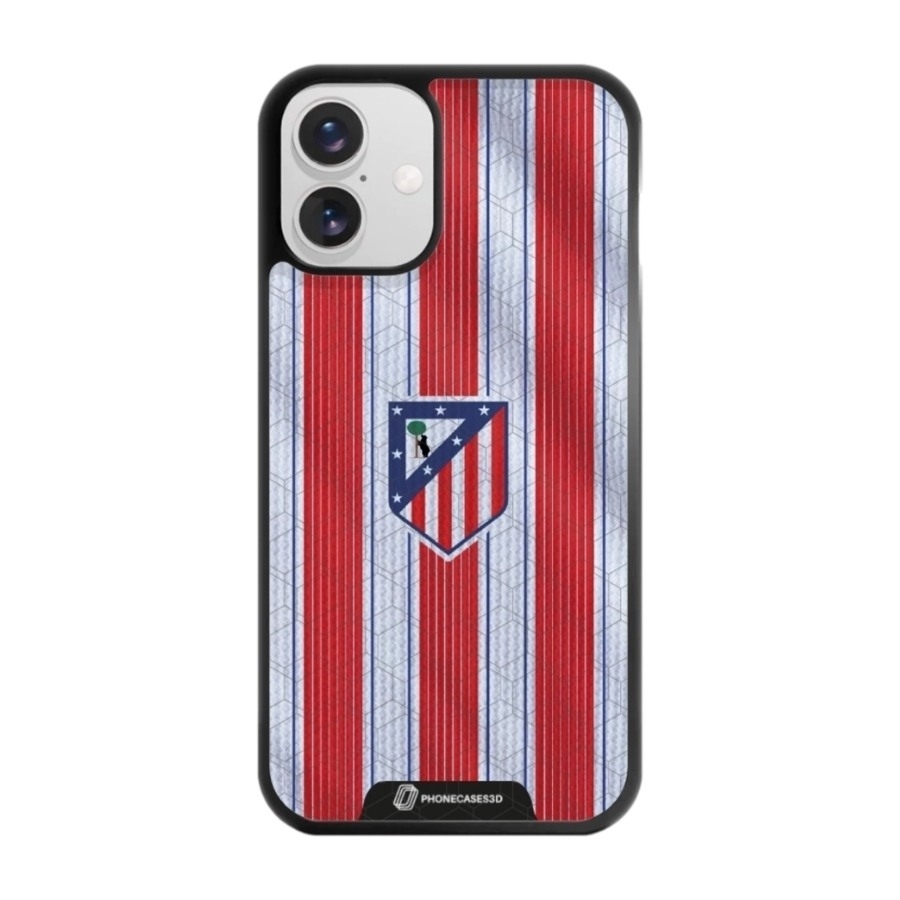 Phonecases3D iPhone 16 Plus Atlético de Madrid 3D mobilcover, sort billede 1