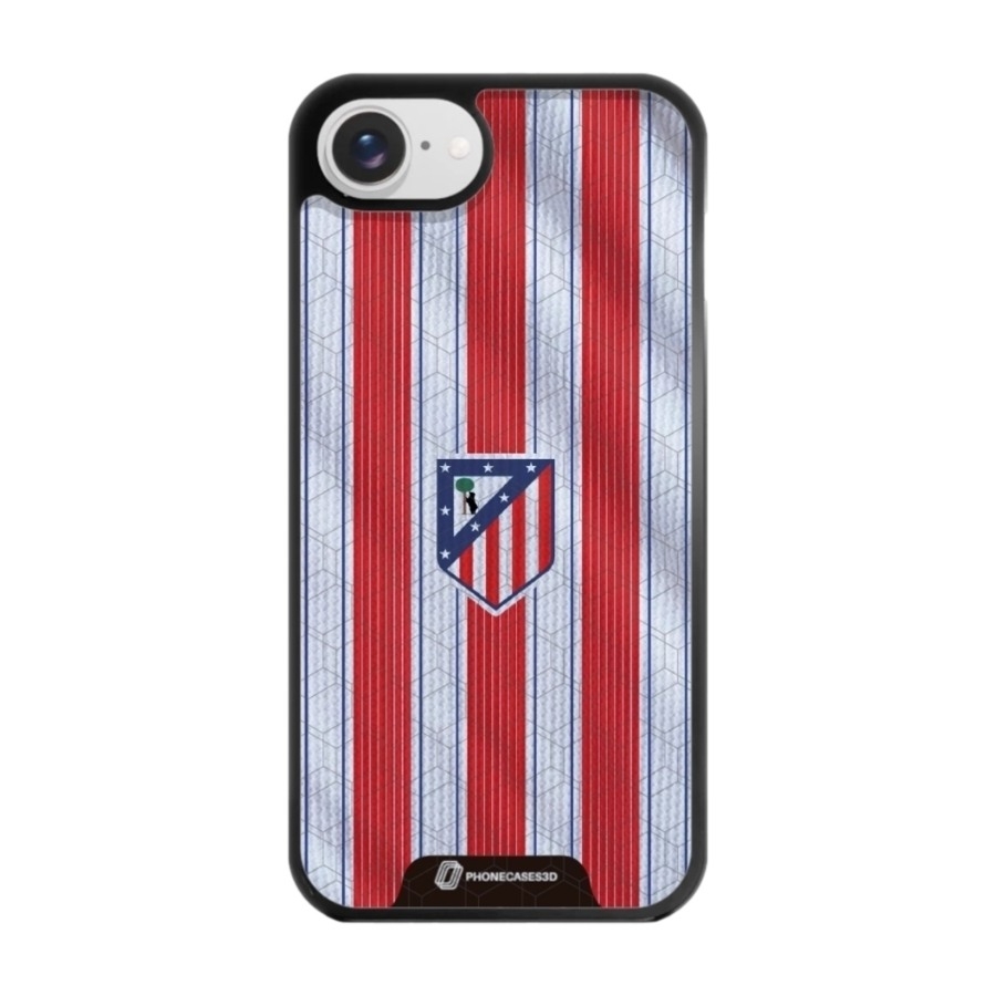 Phonecases3D iPhone 17e/16e Atlético de Madrid 3D mobilcover, sort billede 1
