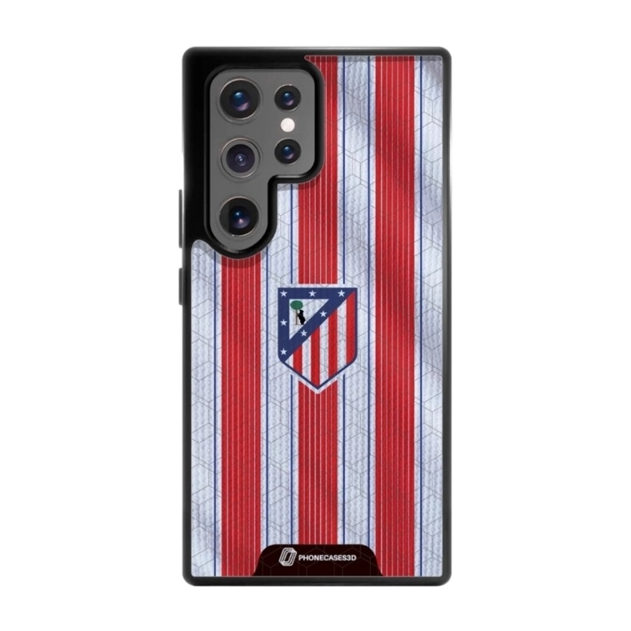 Phonecases3D Samsung Galaxy S25+ Atlético de Madrid 3D mobilcover, sort billede 1