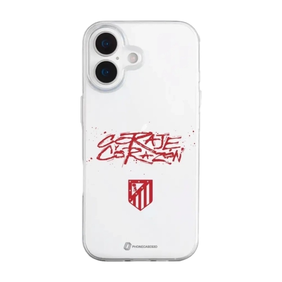 Phonecases3D iPhone 17 Atlético de Madrid Clear case -mobilcover, hvid billede 1