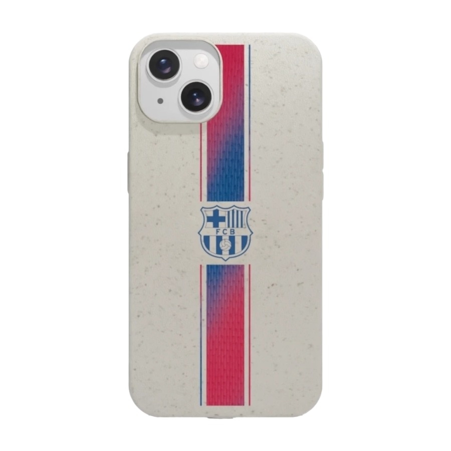 Phonecases3D iPhone 13 FC Barcelona komposterbart cover, hvid billede 1
