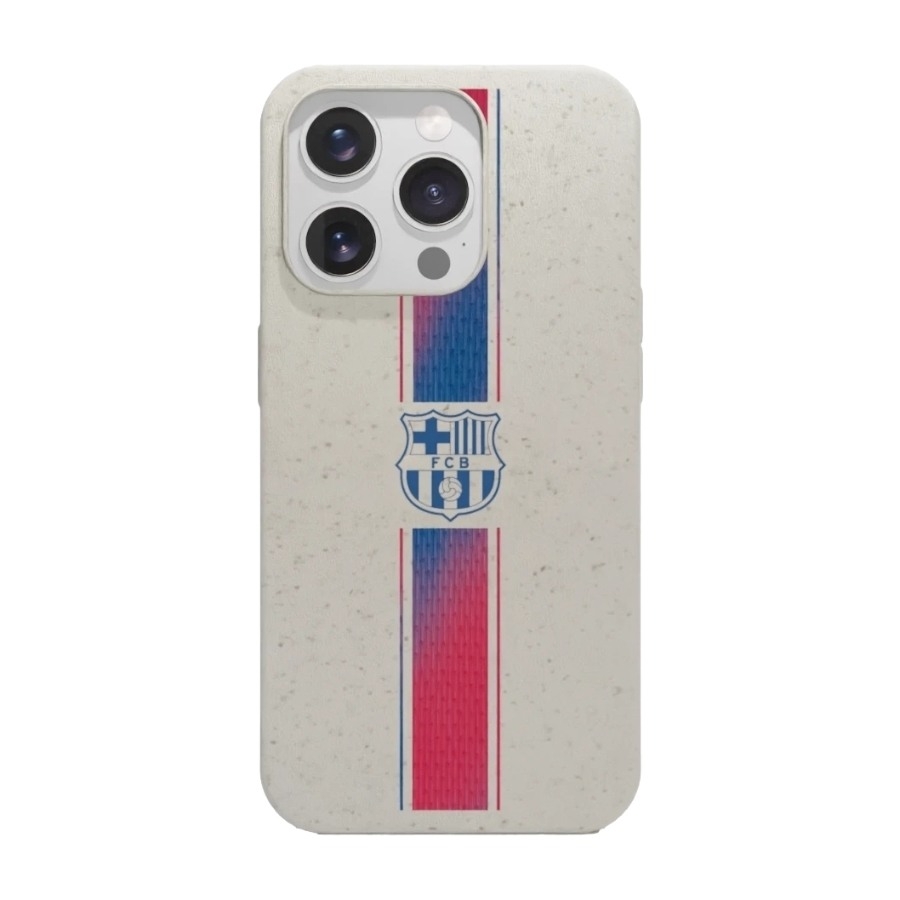 Phonecases3D iPhone 16 Pro FC Barcelona komposterbart cover, hvid billede 1