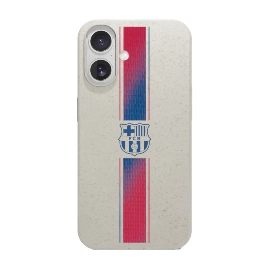 Phonecases3D iPhone 17 FC Barcelona komposterbart cover, hvid billede 1