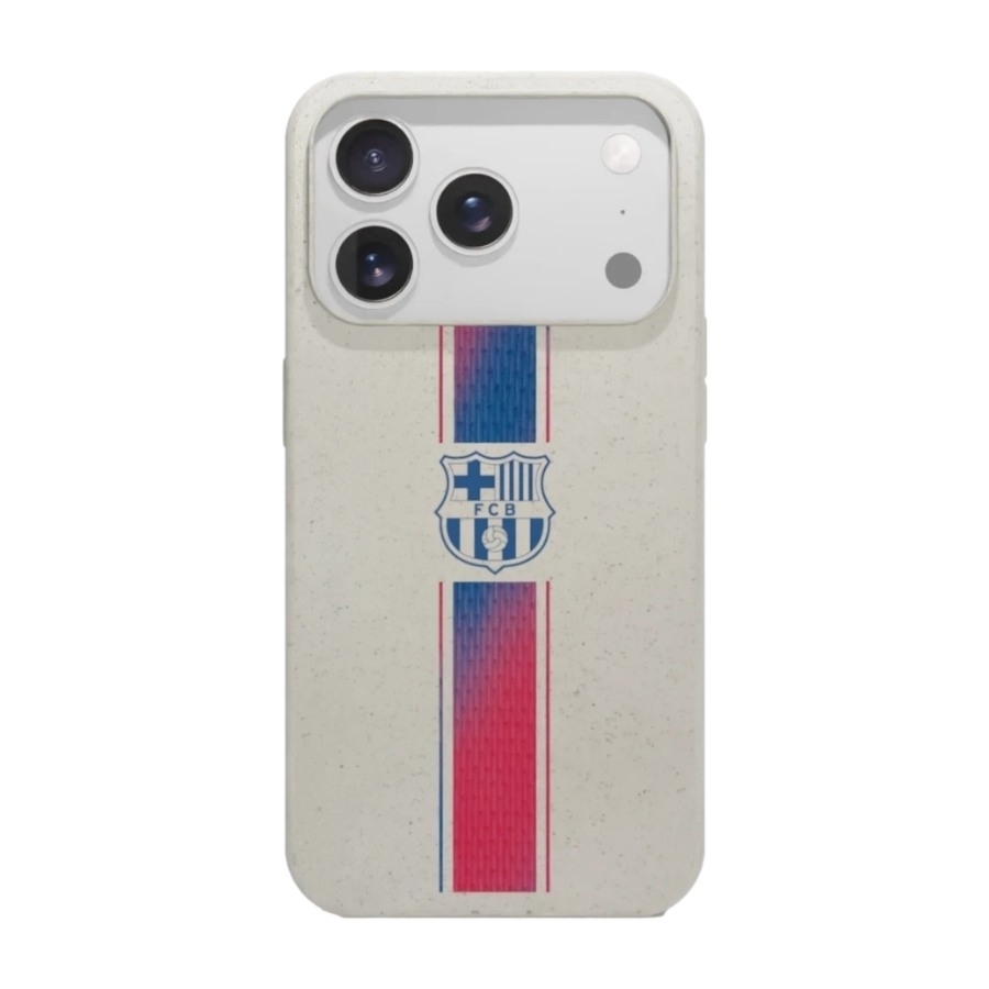 Phonecases3D iPhone 17 Pro FC Barcelona komposterbart cover, hvid billede 1