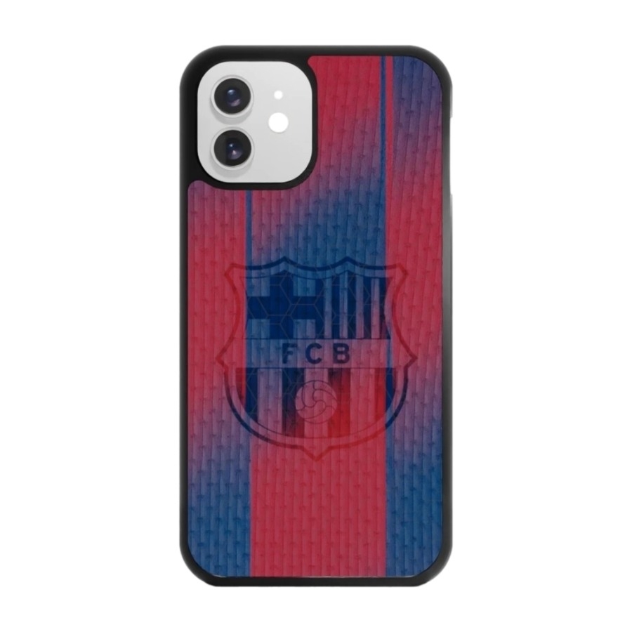 Phonecases3D iPhone 12 FC Barcelona 3D mobilcover, sort billede 1