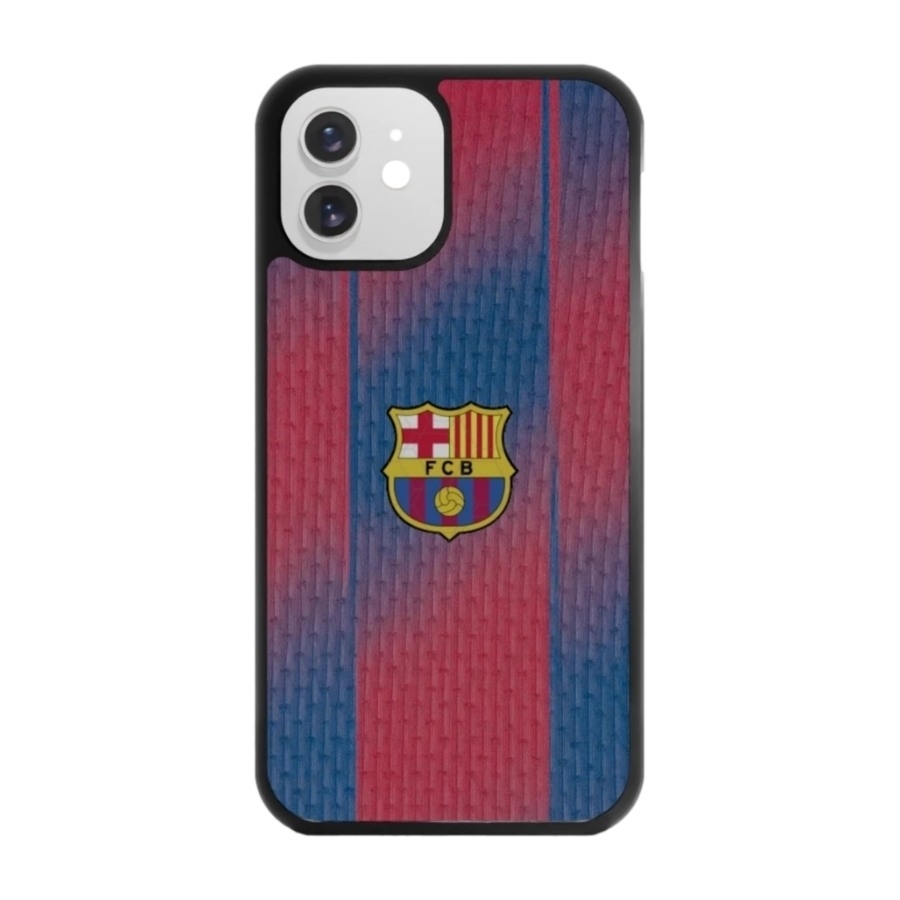 Phonecases3D iPhone 12 FC Barcelona 3D mobilcover, sort billede 1