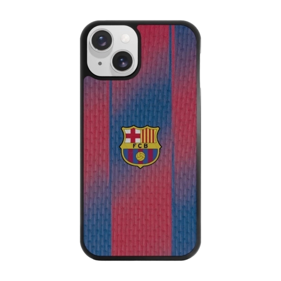 Phonecases3D iPhone 14 FC Barcelona 3D mobilcover, sort billede 1