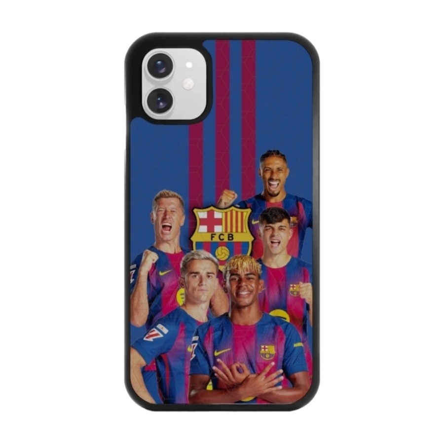 Phonecases3D iPhone 11 FC Barcelona 3D mobilcover, sort billede 1