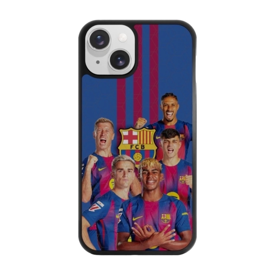 Phonecases3D iPhone 14 FC Barcelona 3D mobilcover, sort billede 1