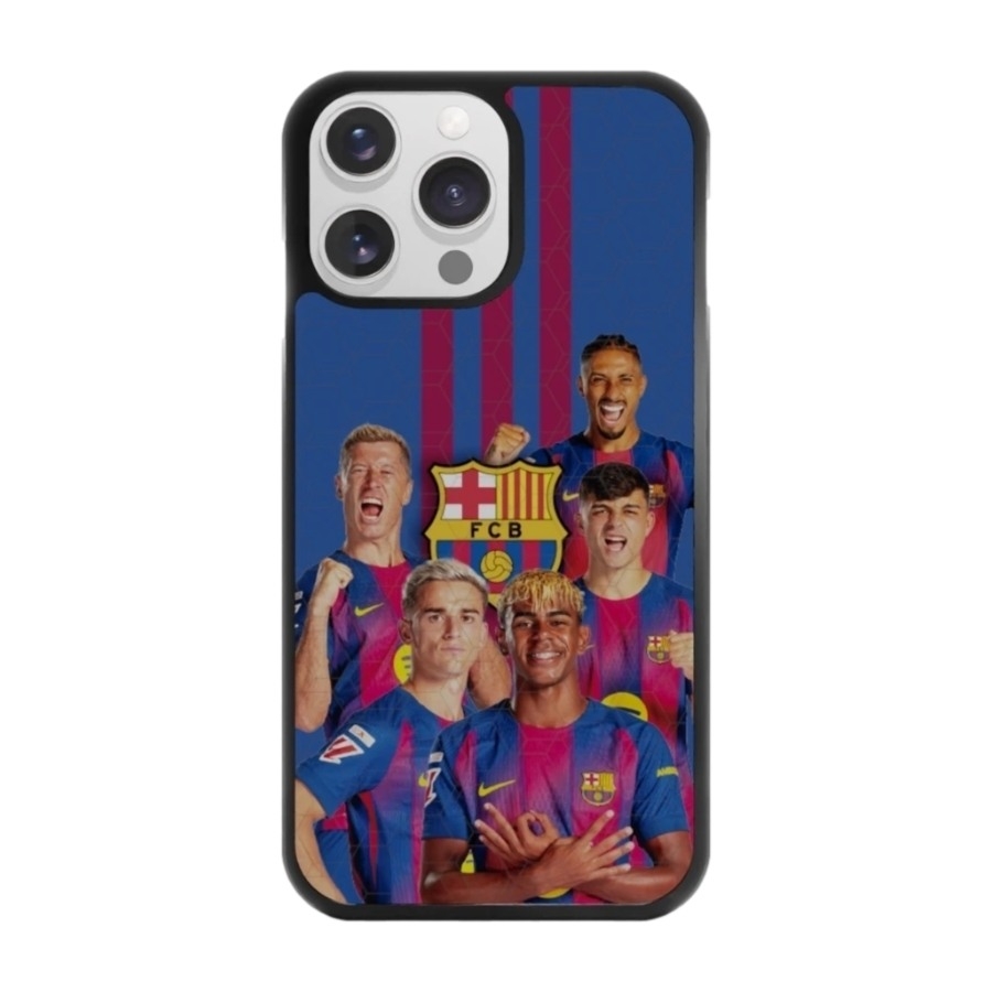 Phonecases3D iPhone 14 Pro FC Barcelona 3D mobilcover, sort billede 1
