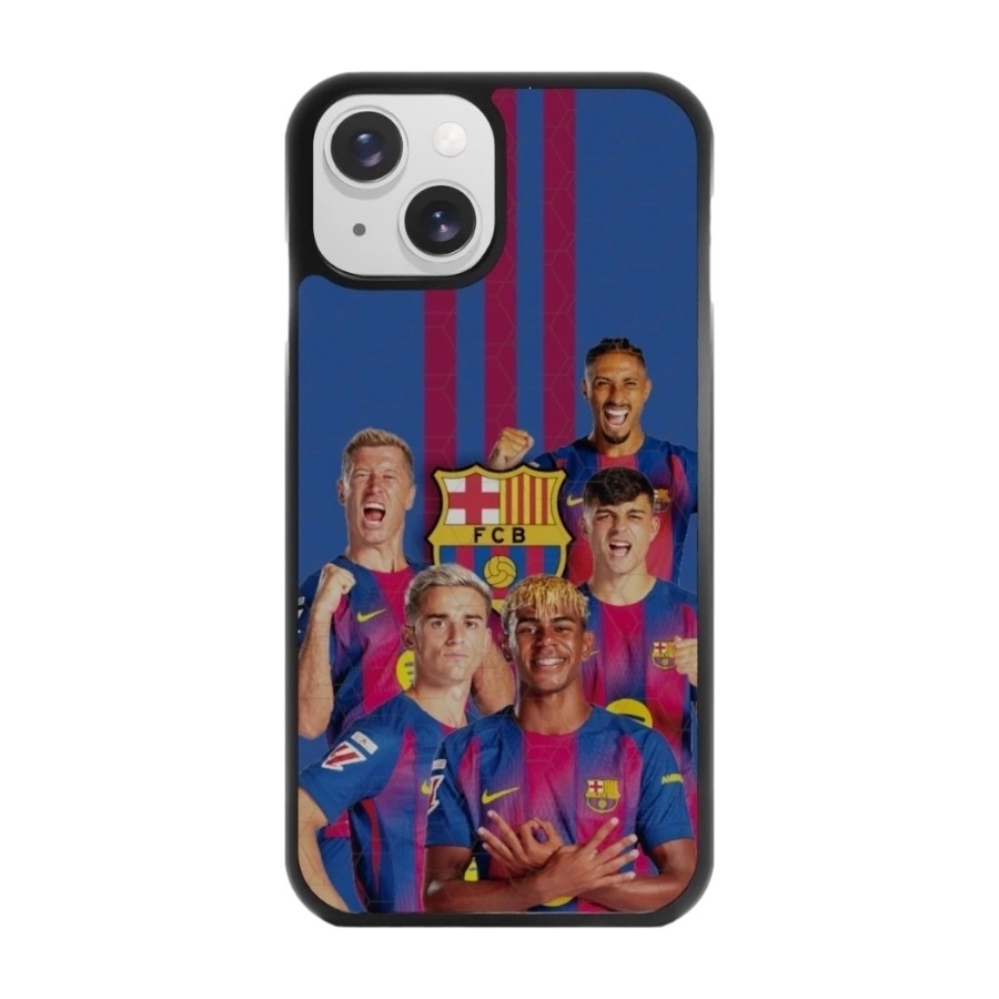 Phonecases3D iPhone 15 FC Barcelona 3D mobilcover, sort billede 1