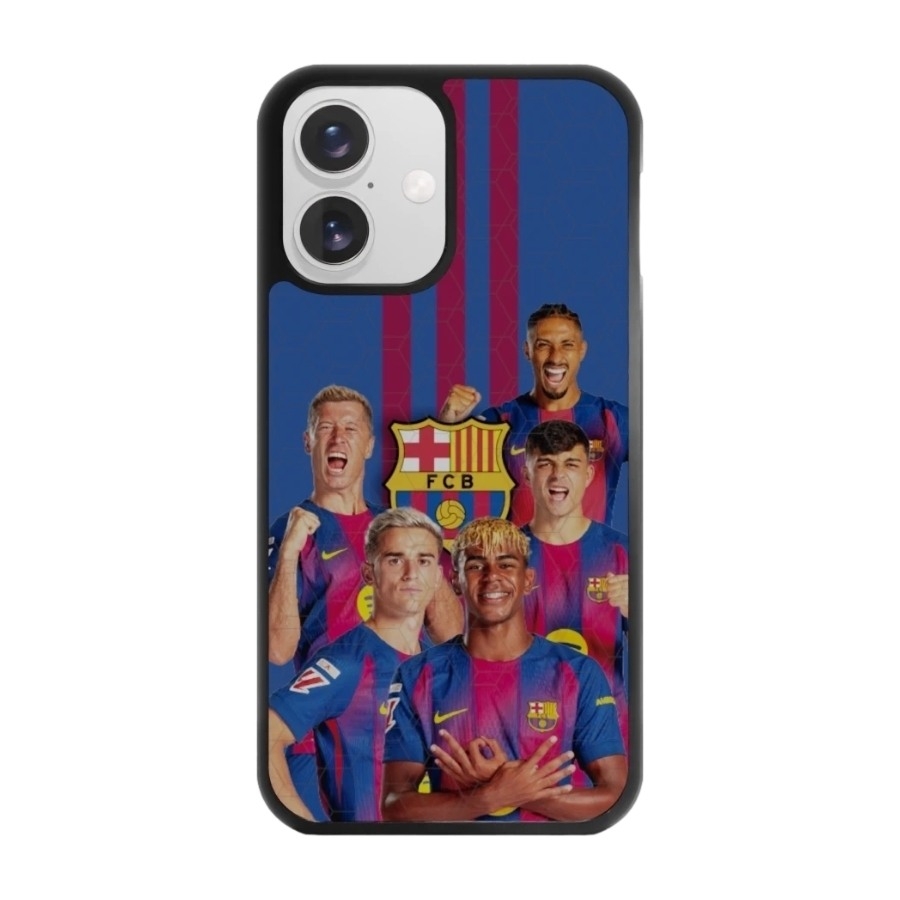 Phonecases3D iPhone 16 FC Barcelona 3D mobilcover, sort billede 1