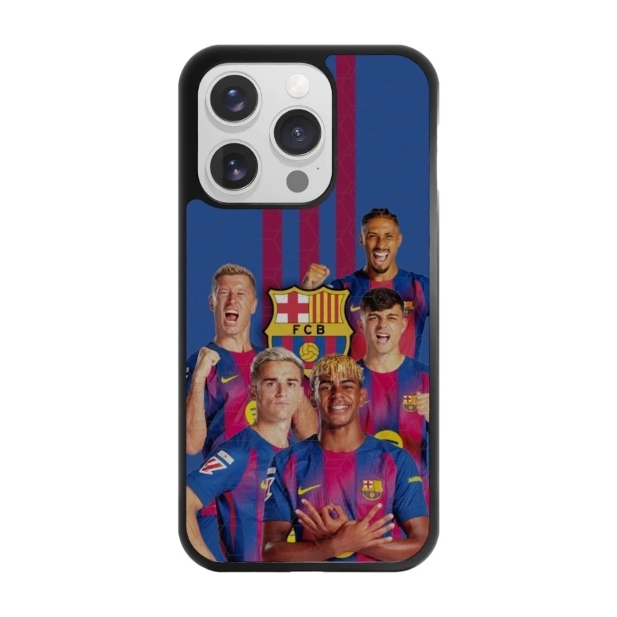 Phonecases3D iPhone 16 Pro FC Barcelona 3D mobilcover, sort billede 1