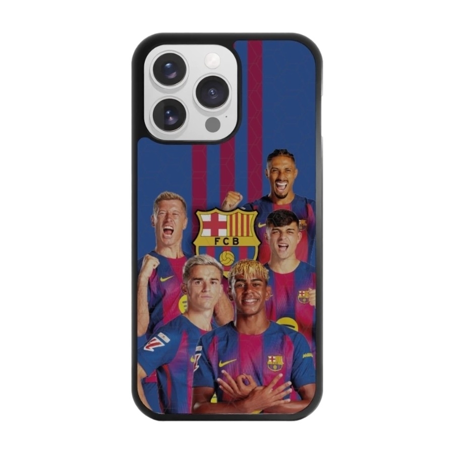 Phonecases3D iPhone 16 Pro Max FC Barcelona 3D mobilcover, sort billede 1
