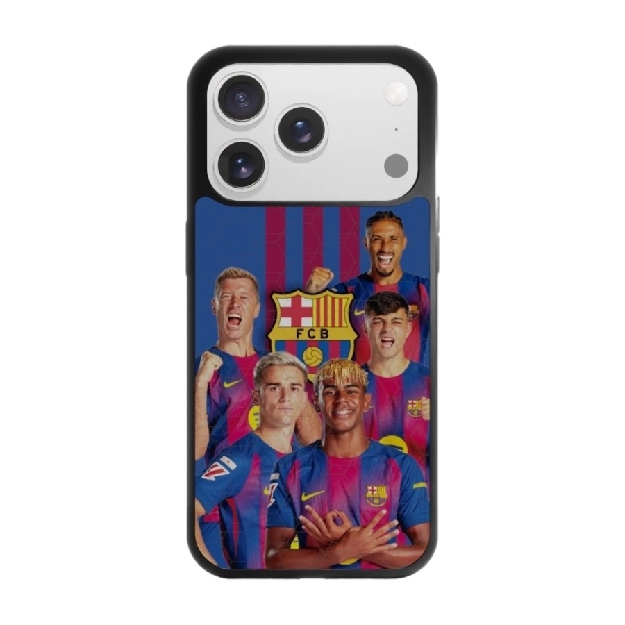 Phonecases3D iPhone 17 Pro FC Barcelona 3D mobilcover, sort billede 1