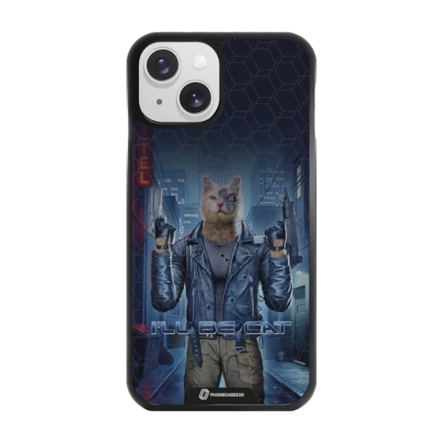Phonecases3D iPhone 15 Joseph Tate 3D mobilcover, sort billede 1