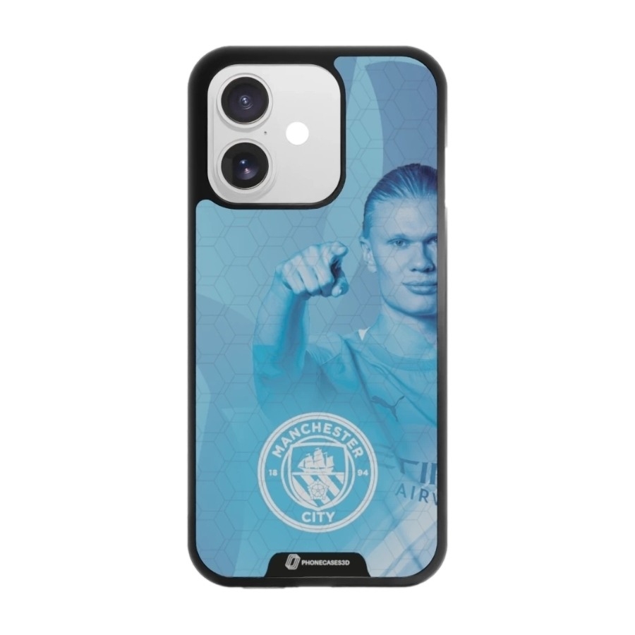 Phonecases3D iPhone 17 Man City Haaland 3D mobilcover, sort billede 1