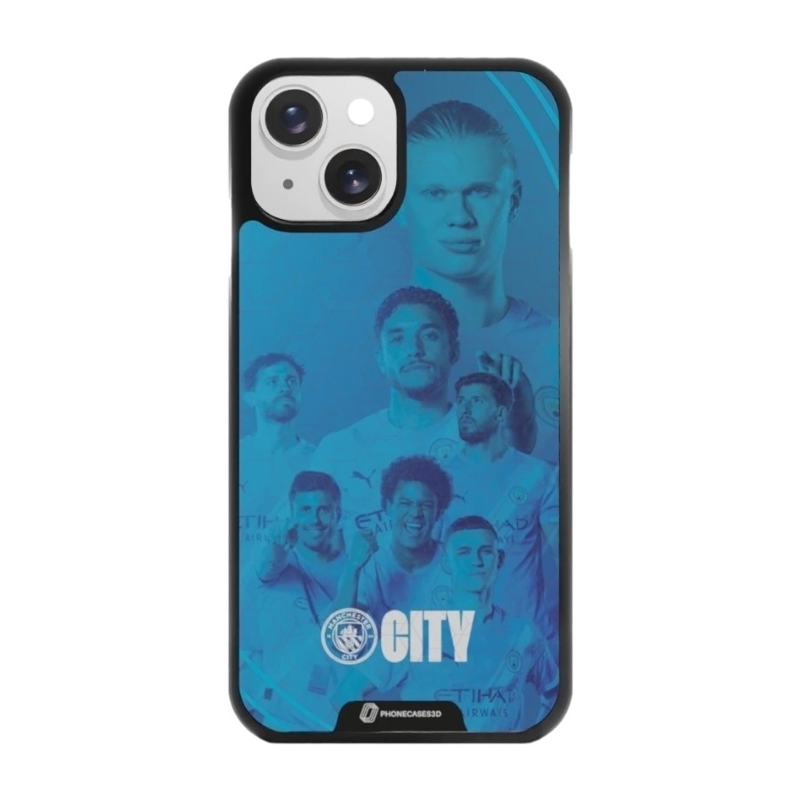 Phonecases3D iPhone 15 Man City 3D mobilcover, sort billede 1