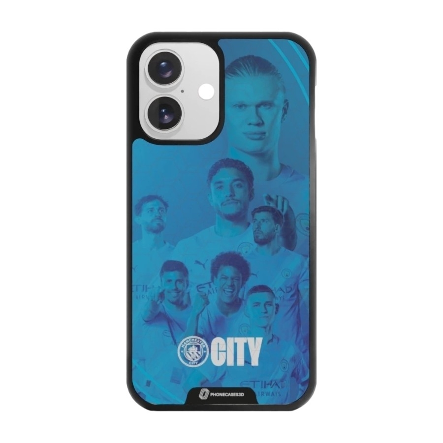 Phonecases3D iPhone 16 Man City 3D mobilcover, sort billede 1