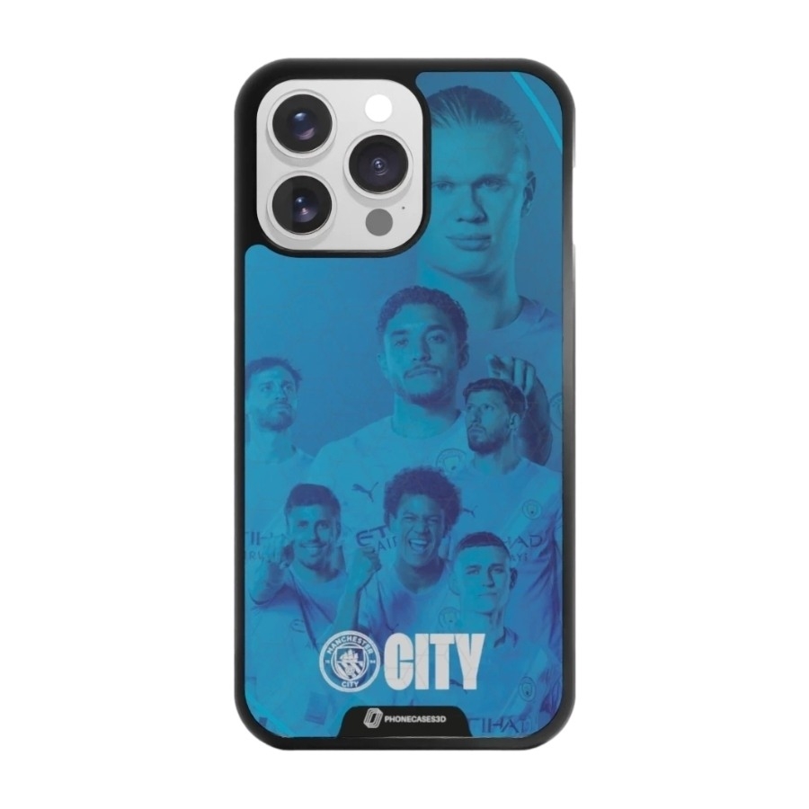 Phonecases3D iPhone 16 Pro Max Man City 3D mobilcover, sort billede 1