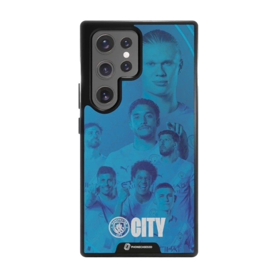 Phonecases3D Samsung Galaxy S25 Ultra Man City 3D mobilcover, sort billede 1