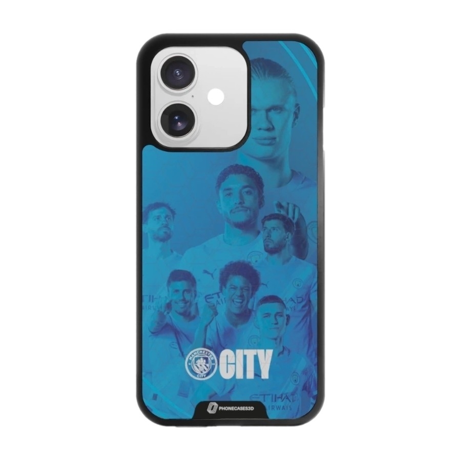 Phonecases3D iPhone 17 Man City 3D mobilcover, sort billede 1
