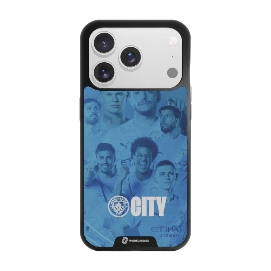 Phonecases3D iPhone 17 Pro Max Man City 3D mobilcover, sort billede 1
