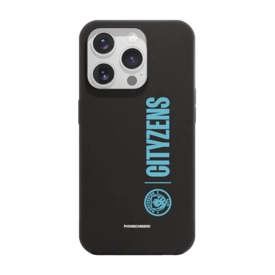 Phonecases3D iPhone 15 Pro Man City komposterbart cover, sort billede 1