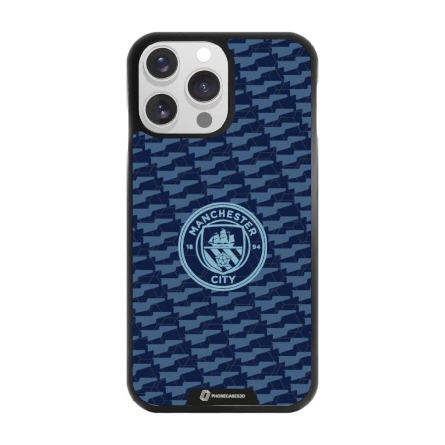 Phonecases3D iPhone 14 Pro Man City 3D mobilcover, sort billede 1
