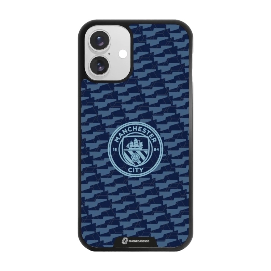 Phonecases3D iPhone 16 Plus Man City 3D mobilcover, sort billede 1