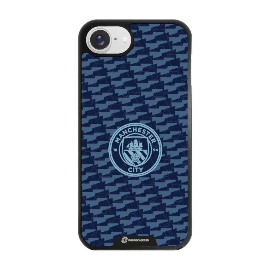 Phonecases3D iPhone 17e/16e Man City 3D mobilcover, sort billede 1