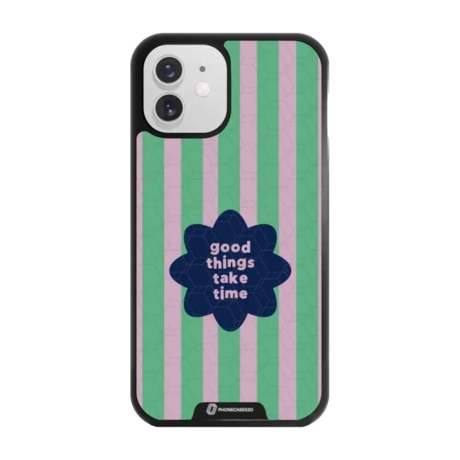 Phonecases3D iPhone 12 Jess Rachel Sharp 3D mobilcover, sort billede 1