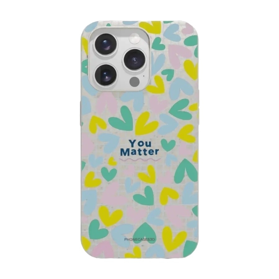 Phonecases3D iPhone 15 Pro Jess Rachel Sharp komposterbart cover, hvid billede 1