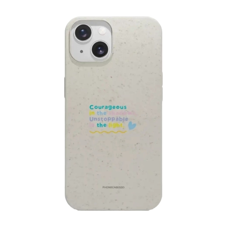 Phonecases3D iPhone 15 Jess Rachel Sharp komposterbart cover, hvid billede 1