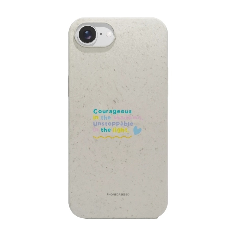 Phonecases3D iPhone 17e/16e Jess Rachel Sharp komposterbart cover, hvid billede 1