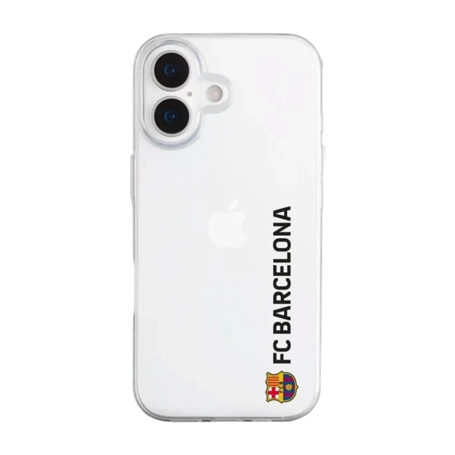 Phonecases3D iPhone 17 FC Barcelona Clear case -mobilcover, hvid billede 1