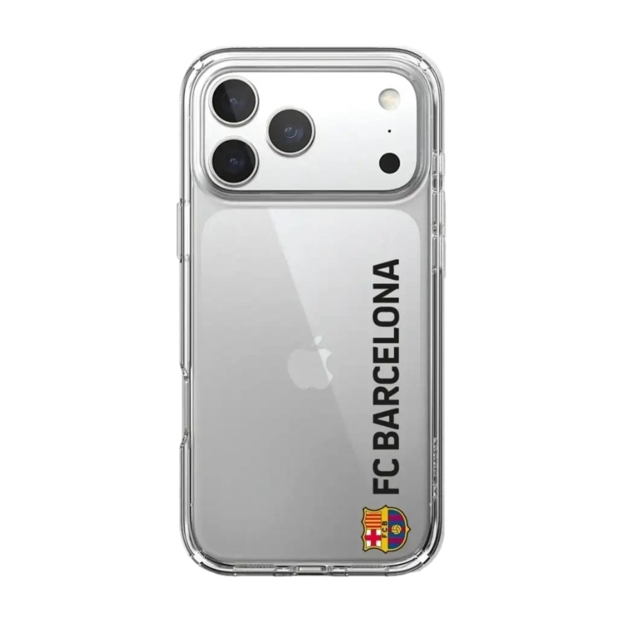 Phonecases3D iPhone 17 Pro FC Barcelona Clear case -mobilcover, hvid billede 1