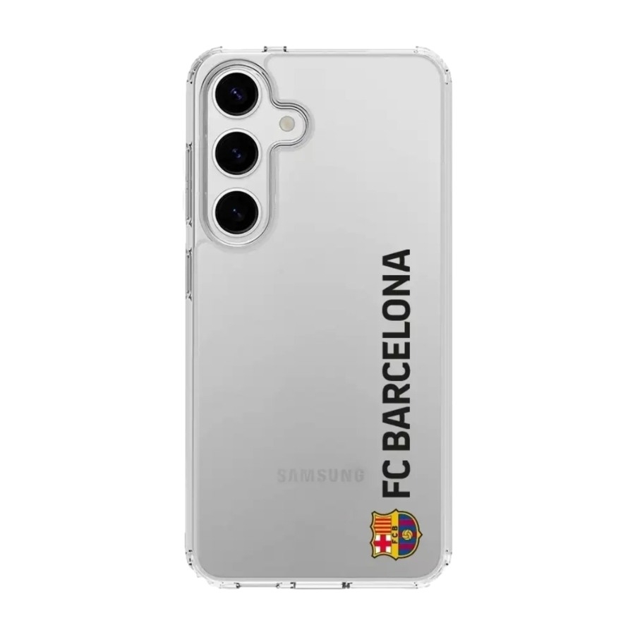 Phonecases3D Samsung Galaxy S25+ FC Barcelona Clear case -mobilcover, hvid billede 1