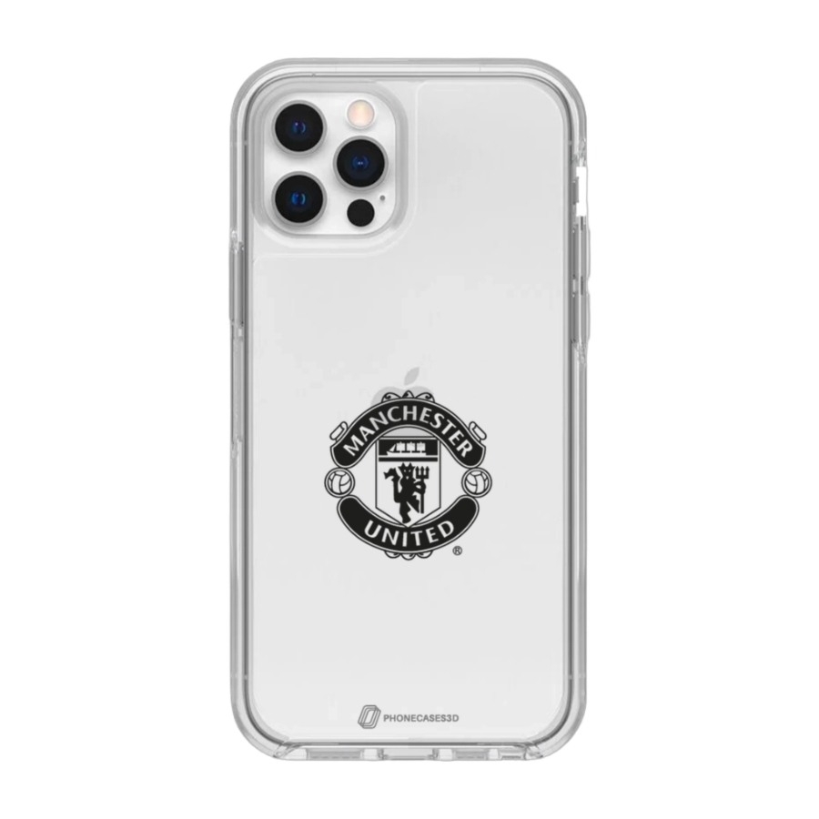 Phonecases3D iPhone 12 Manchester United FC Clear case -mobilcover, hvid billede 1