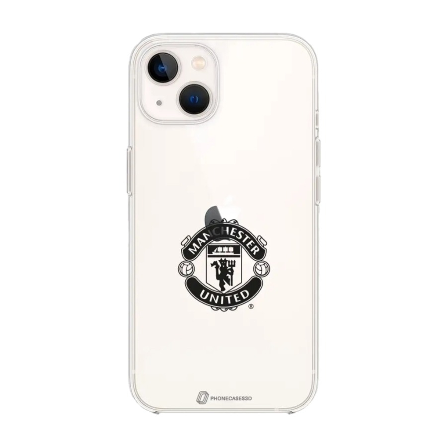 Phonecases3D iPhone 14 Manchester United FC Clear case -mobilcover, hvid billede 1