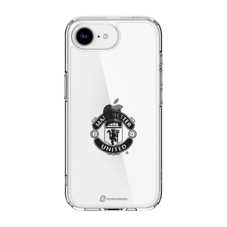 Phonecases3D iPhone 17e/16e Manchester United FC Clear case -mobilcover, hvid billede 1