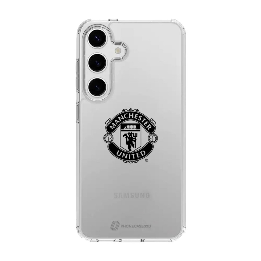 Phonecases3D Samsung Galaxy S25+ Manchester United FC Clear case -mobilcover, hvid billede 1
