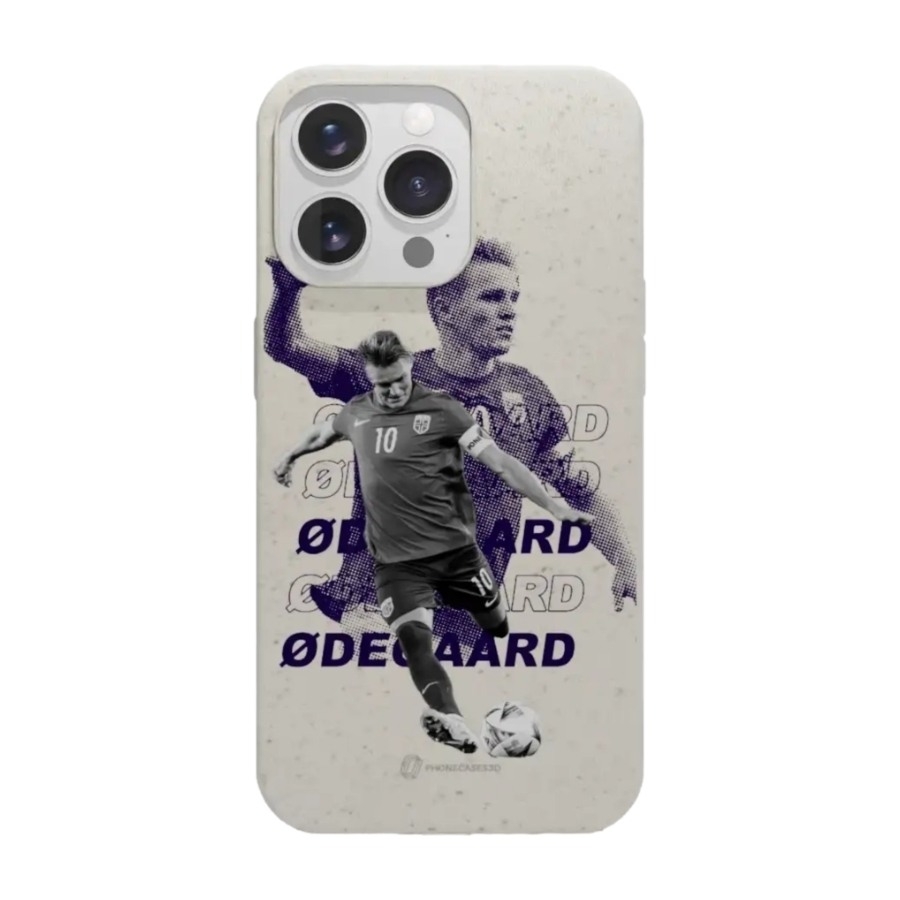 Phonecases3D iPhone 13 Pro Norges Fotballforbund Ødegaard komposterbart cover, hvid billede 1