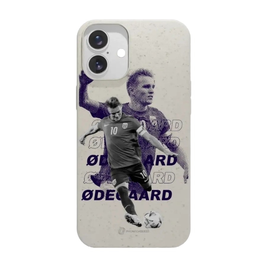 Phonecases3D iPhone 16 Plus Norges Fotballforbund Ødegaard komposterbart cover, hvid billede 1