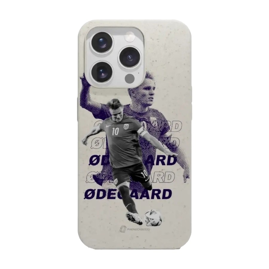 Phonecases3D iPhone 16 Pro Norges Fotballforbund Ødegaard komposterbart cover, hvid billede 1
