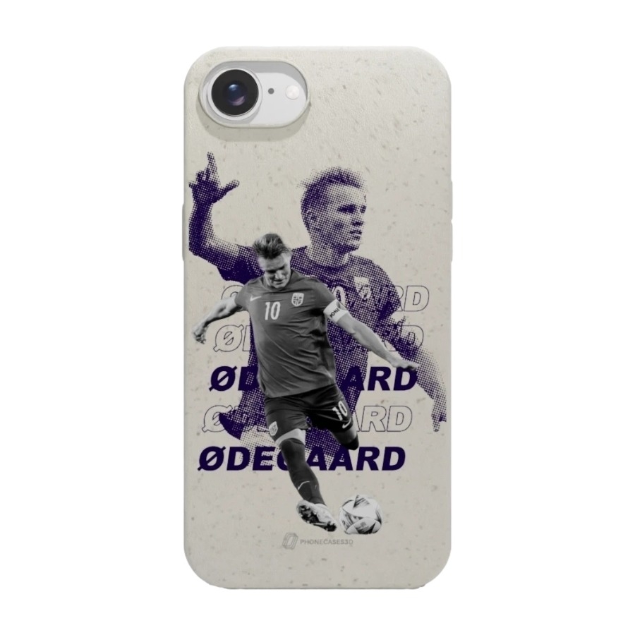 Phonecases3D iPhone 17e/16e Norges Fotballforbund Ødegaard komposterbart cover, hvid billede 1